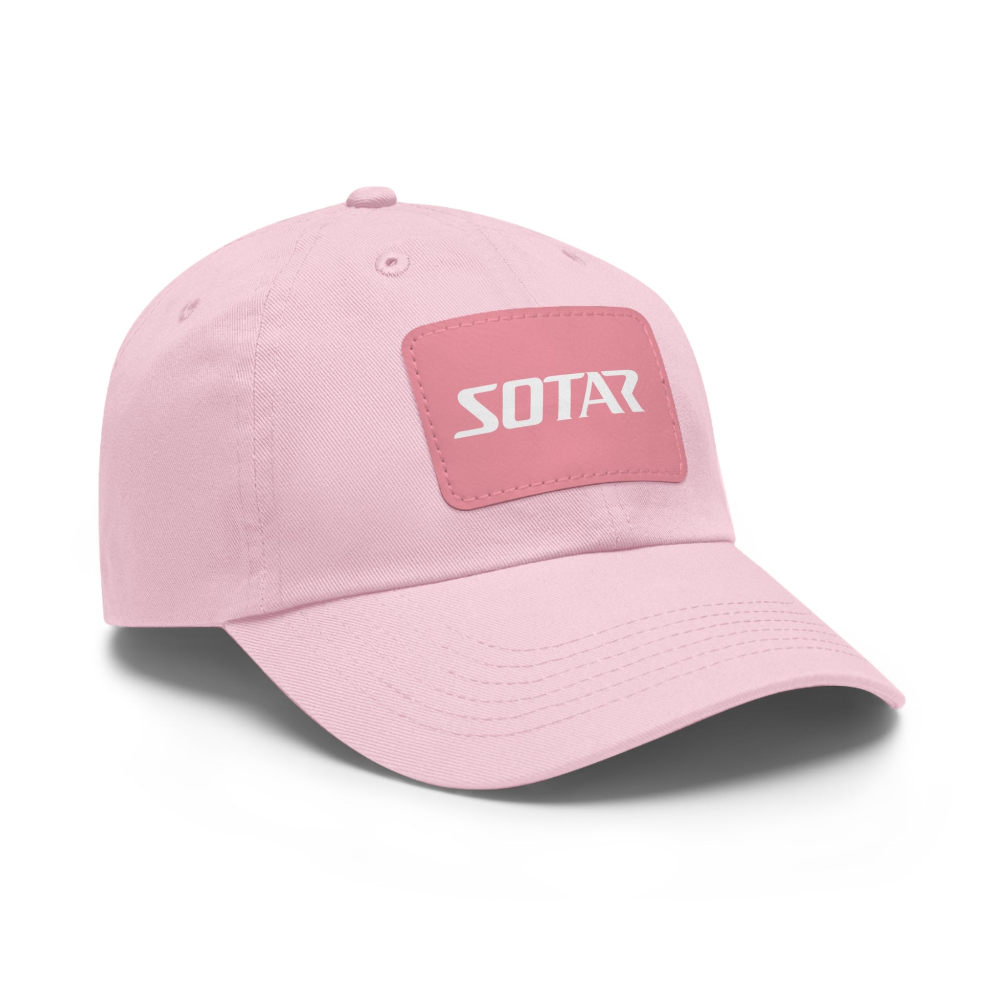 Dad Buckle Cap Hat - SOTAR White LOGO Leather Patch