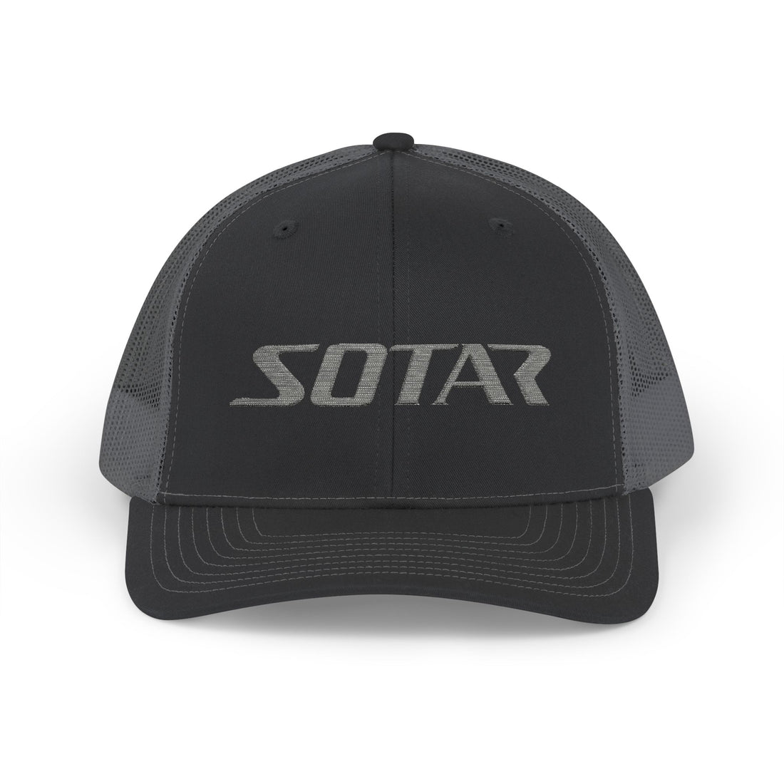 Snapback Trucker Cap - Grey Logo-Hats-Printify-Black / Charcoal-One size-SOTAR