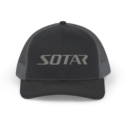 SOTAR Embroidered Grey Logo Snapback Trucker Cap Baseball Hat