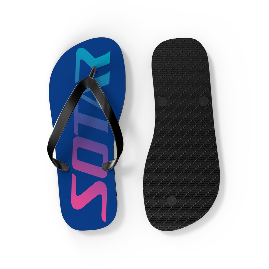 SOTAR Pink Teal Logo Blue Flip Flops Sandals Summer River Water Wear