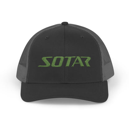 Snapback Trucker Cap -Bright Green Logo