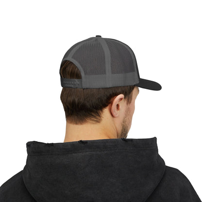 Snapback Trucker Cap -  Red Logo