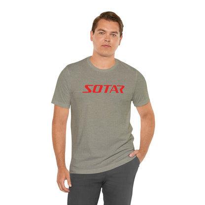 SOTAR Red LOGO Graphic Tee - Unisex Casual T-Shirt, Everyday Outdoor