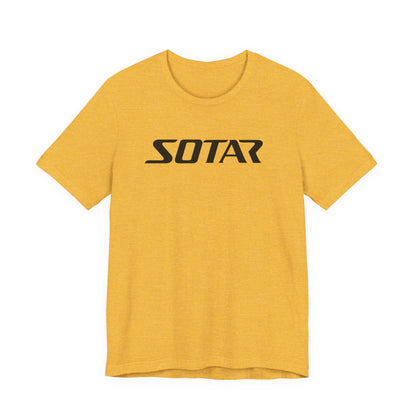 Black Simple SOTAR Jersey Short Sleeve Tee Shirt