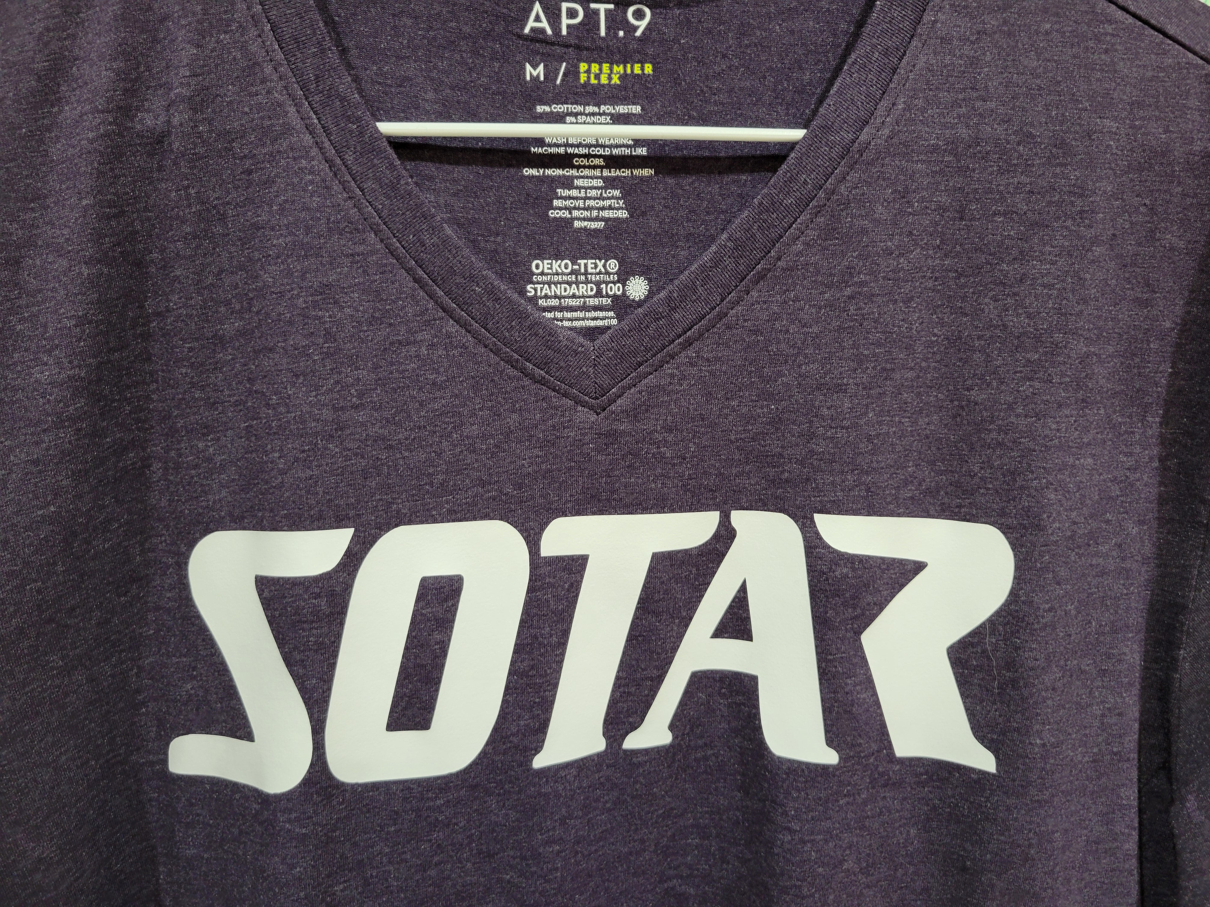 Apt 9 flex T-shirt-Clothing-SOTAR-Purple-Small-V-neck-SOTAR