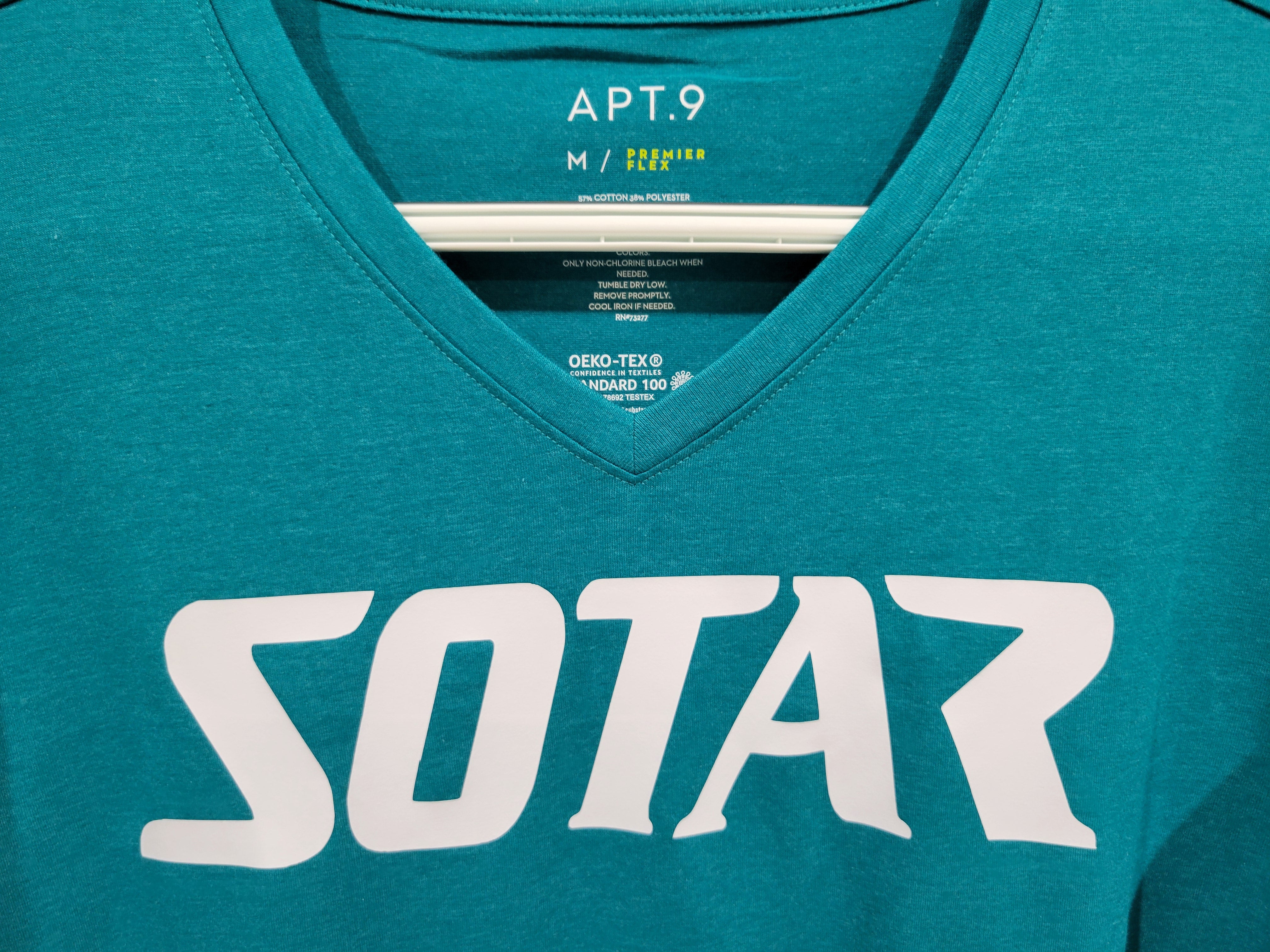 Apt 9 flex T-shirt-Clothing-SOTAR-Turquoise-Small-V-neck-SOTAR