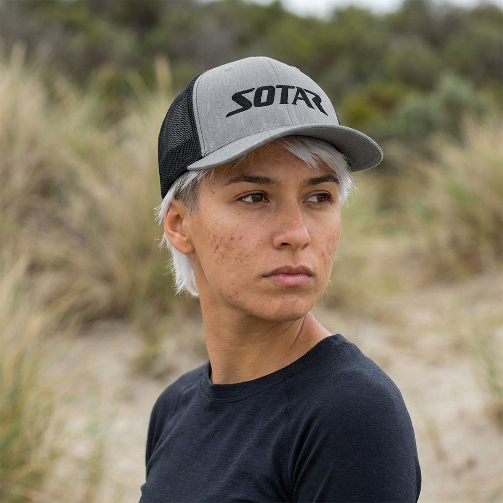 Snapback Trucker Cap - Black Logo