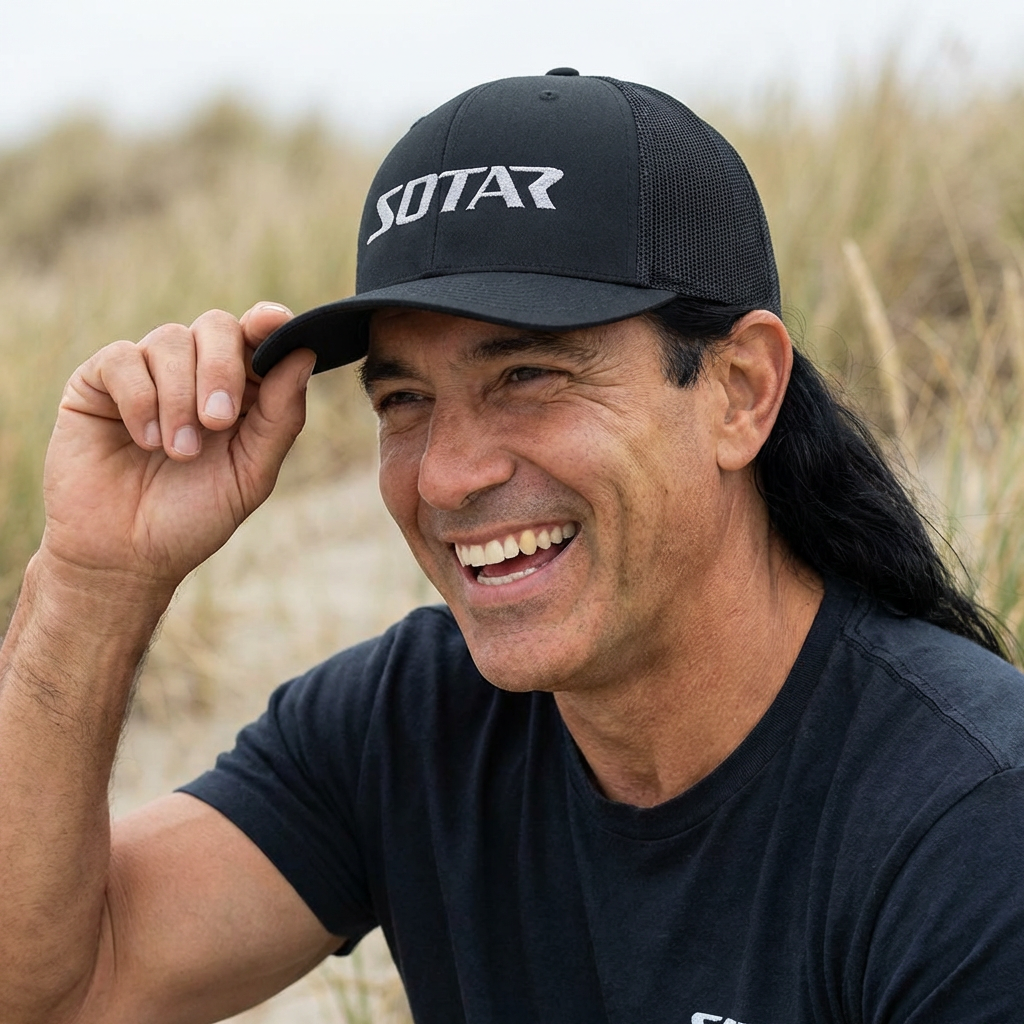 Snapback Trucker Cap - White Logo