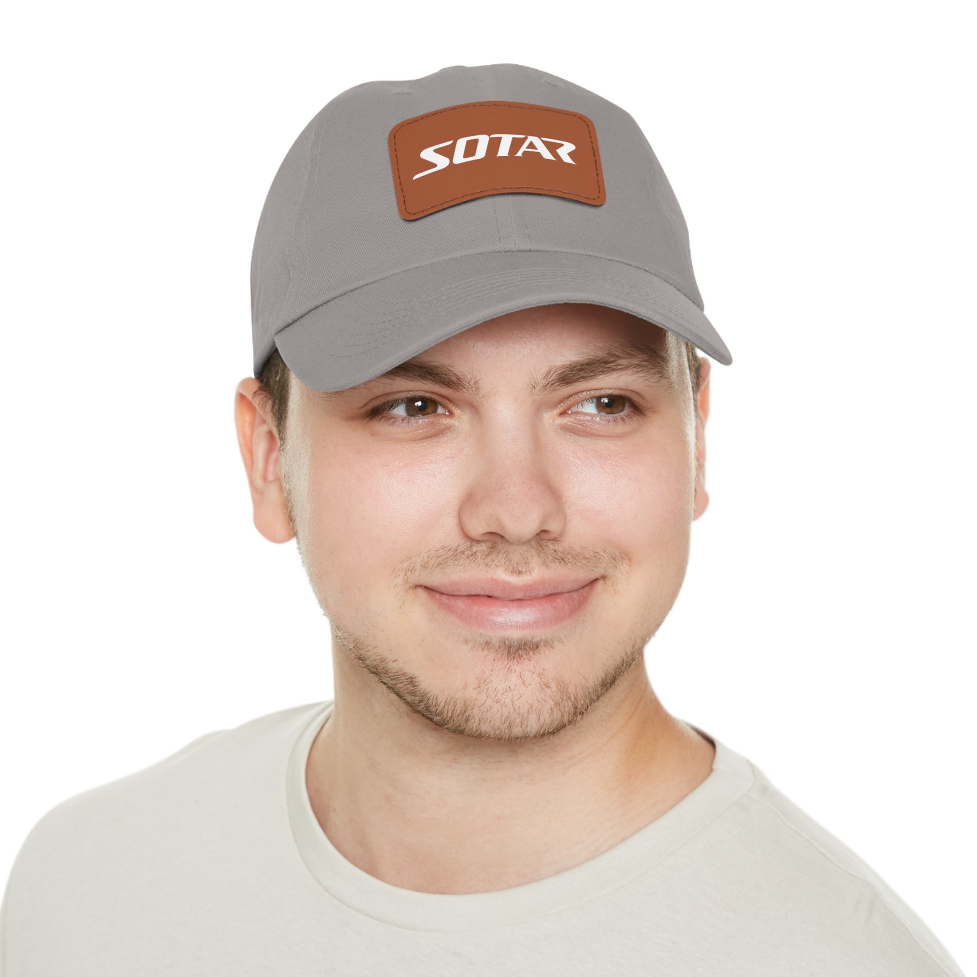 Dad Buckle Cap Hat - SOTAR White LOGO Leather Patch