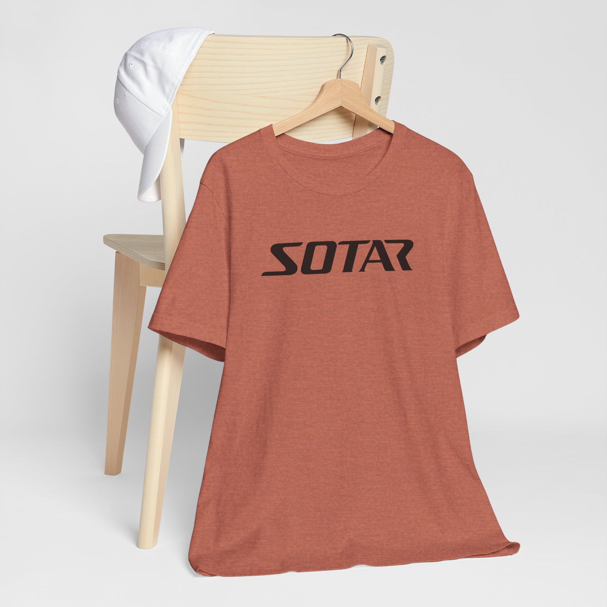 Black Simple SOTAR Jersey Short Sleeve Tee Shirt