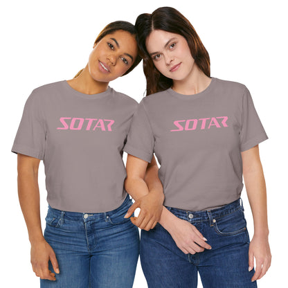 SOTAR Pink LOGO Graphic Tee - Unisex Casual T-Shirt, Everyday Outdoor