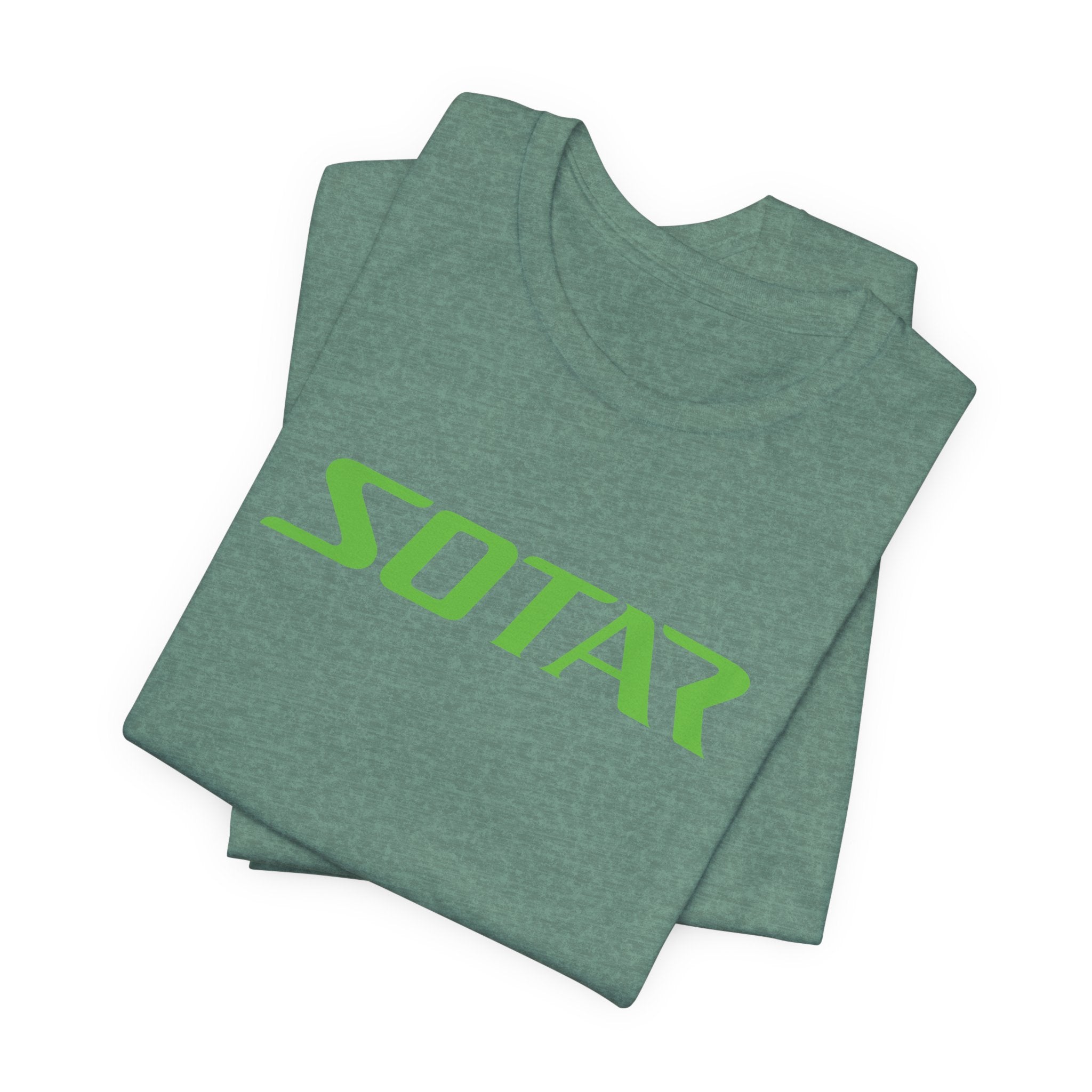 SOTAR Lime Green LOGO Graphic Tee - Unisex Casual T-Shirt, Everyday Outdoor