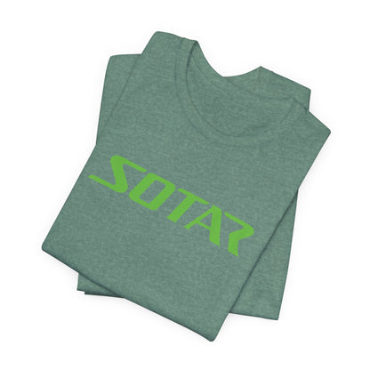 SOTAR Lime Green LOGO Graphic Tee - Unisex Casual T-Shirt, Everyday Outdoor