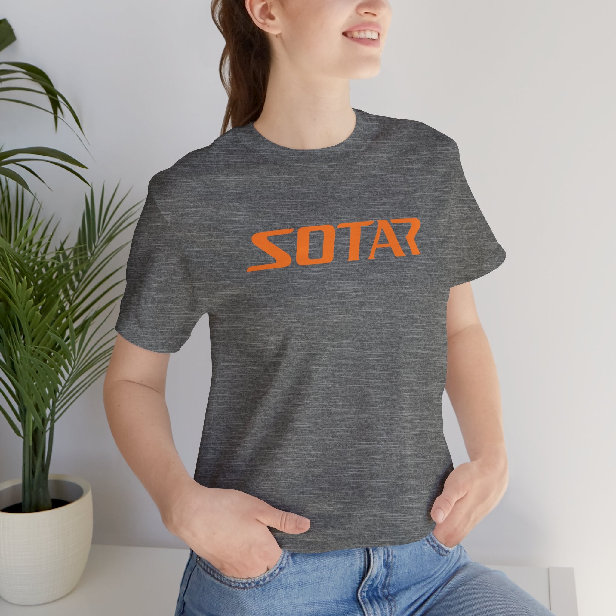 SOTAR Orange LOGO Graphic Tee - Unisex Casual T-Shirt, Everyday Outdoor