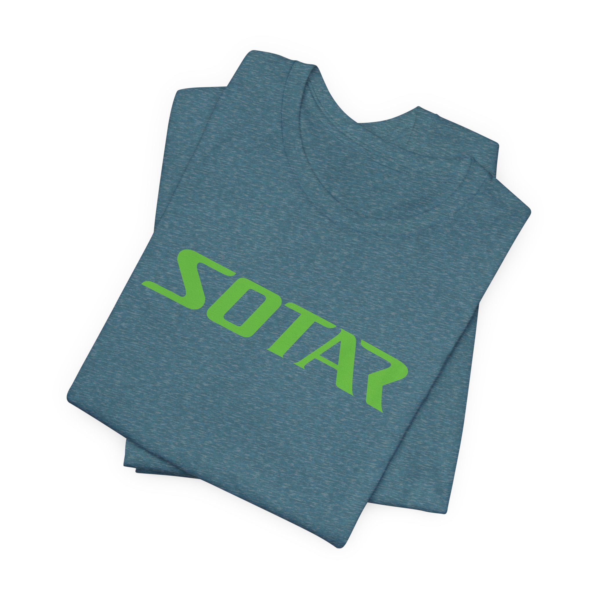 SOTAR Lime Green LOGO Graphic Tee - Unisex Casual T-Shirt, Everyday Outdoor