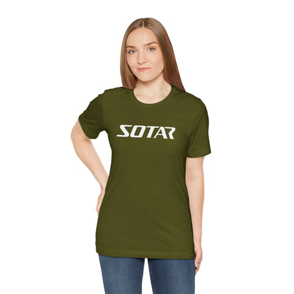 SOTAR White LOGO Graphic Tee - Unisex Casual T-Shirt, Everyday Outdoor