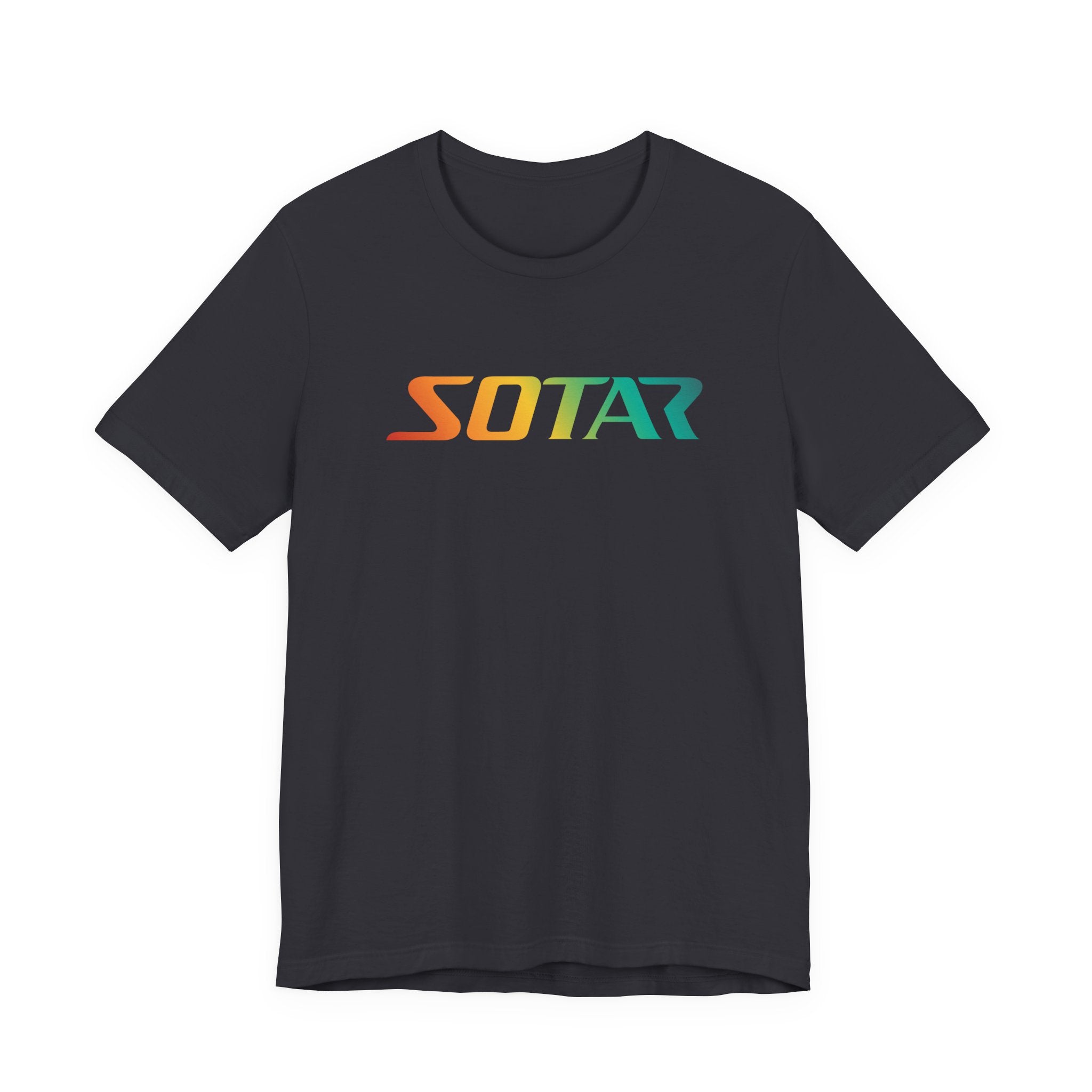 SOTAR Orange Green Gradient LOGO Graphic Tee - Unisex Casual T-Shirt, Everyday Outdoor