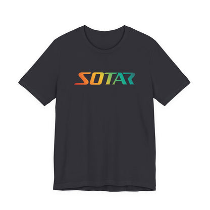 SOTAR Orange Green Gradient LOGO Graphic Tee - Unisex Casual T-Shirt, Everyday Outdoor