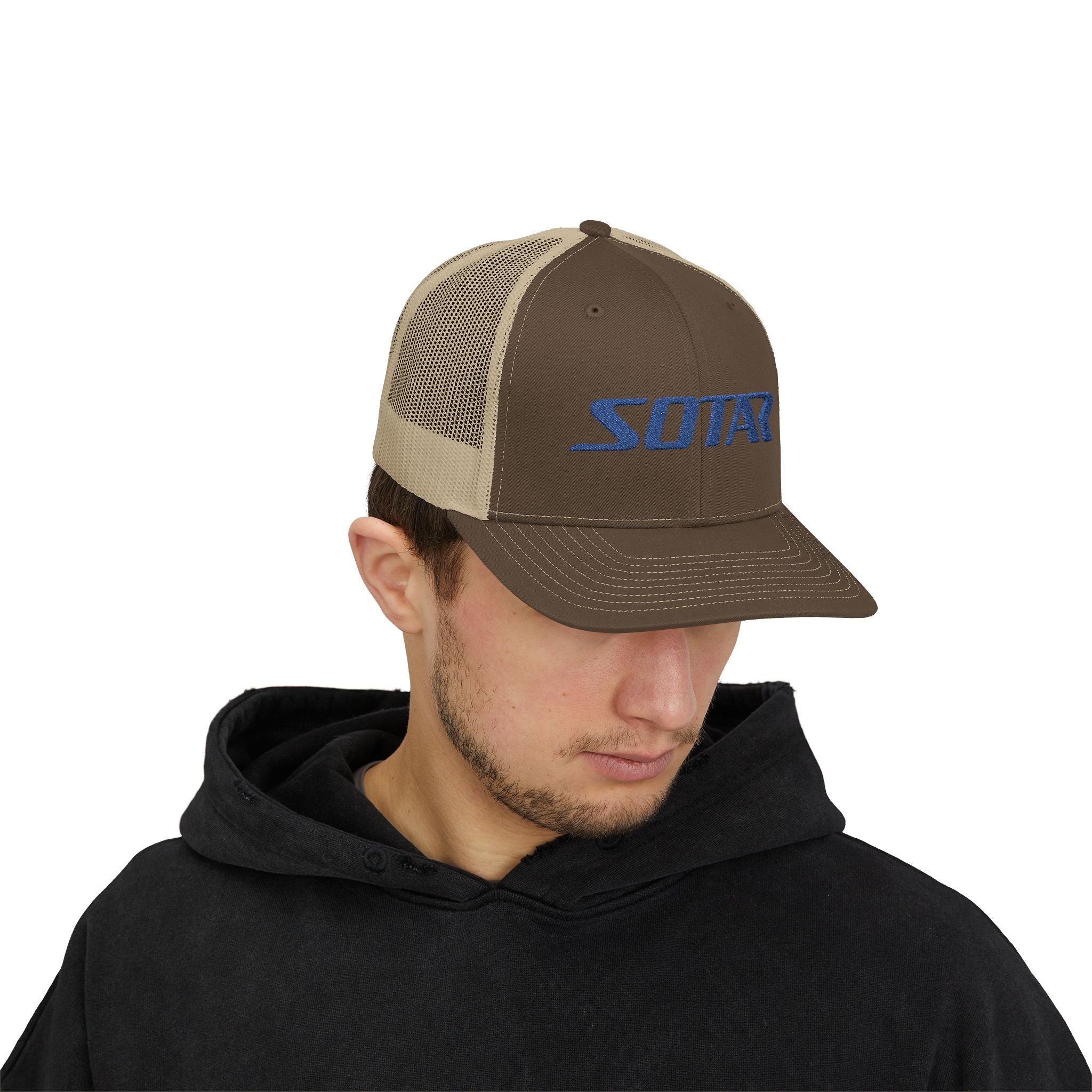 SOTAR Embroidered Blue Logo Snapback Trucker Cap Baseball Hat