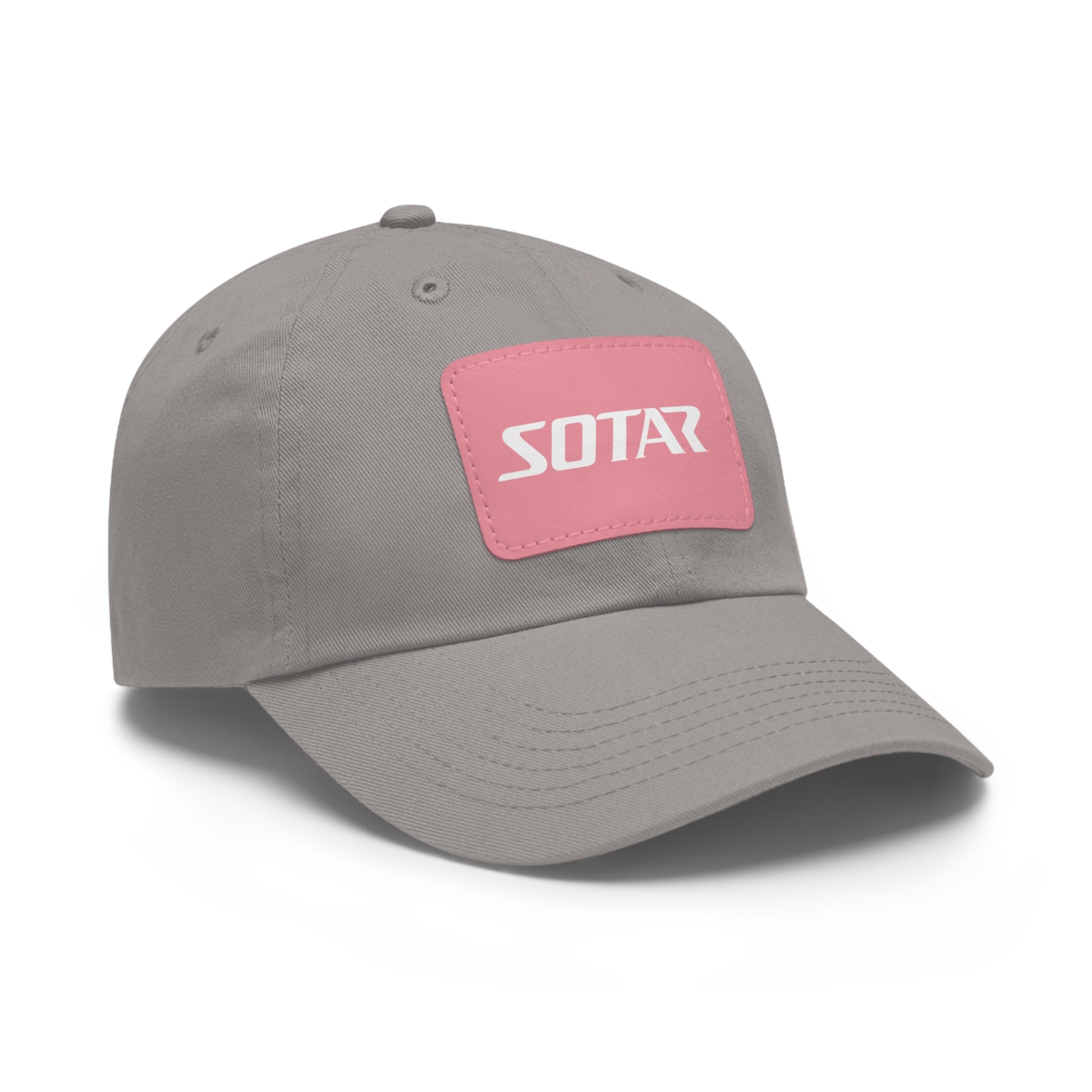 Dad Buckle Cap Hat - SOTAR White LOGO Leather Patch