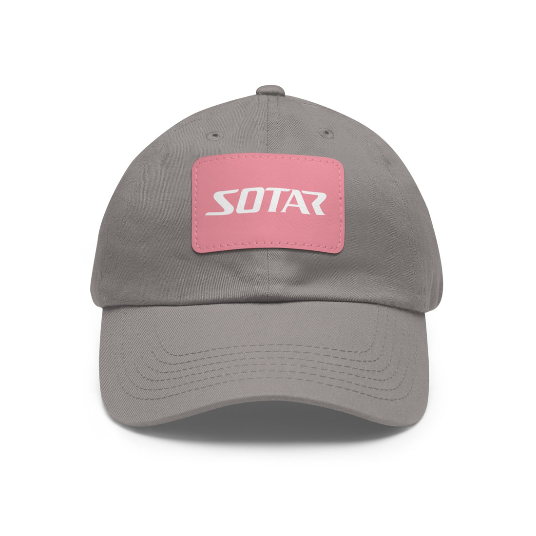 Dad Buckle Cap Hat - SOTAR White LOGO Leather Patch