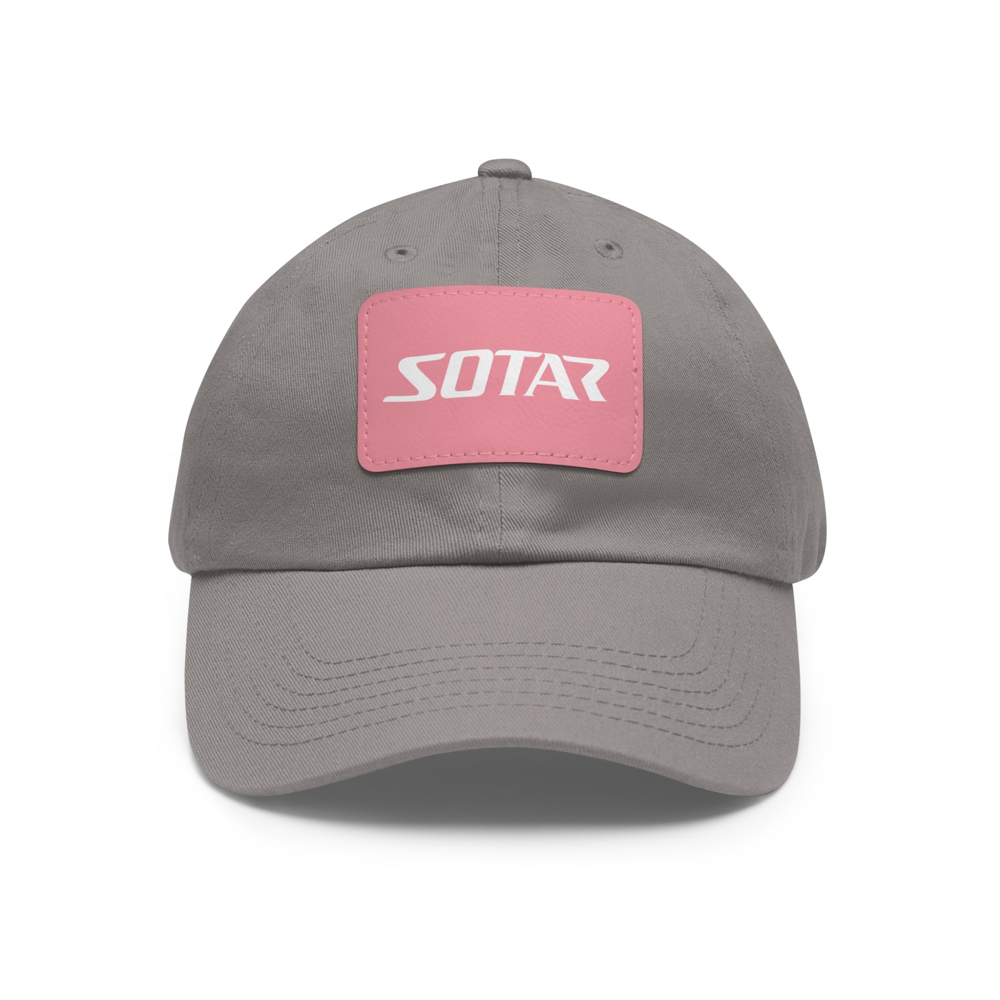 Dad Buckle Cap Hat - SOTAR White LOGO Leather Patch