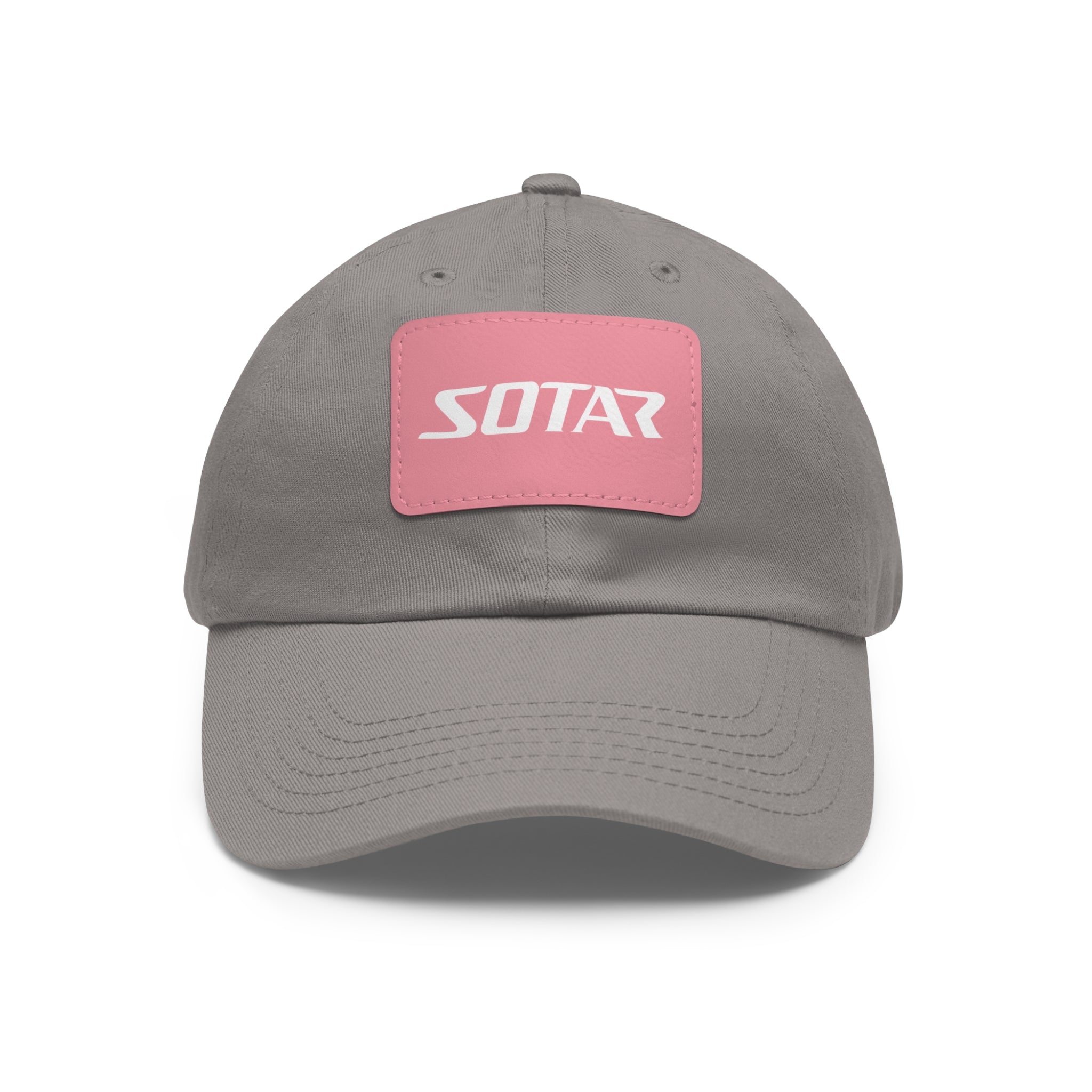 Dad Buckle Cap Hat - SOTAR White LOGO Leather Patch