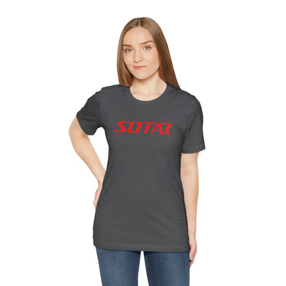 SOTAR Red LOGO Graphic Tee - Unisex Casual T-Shirt, Everyday Outdoor