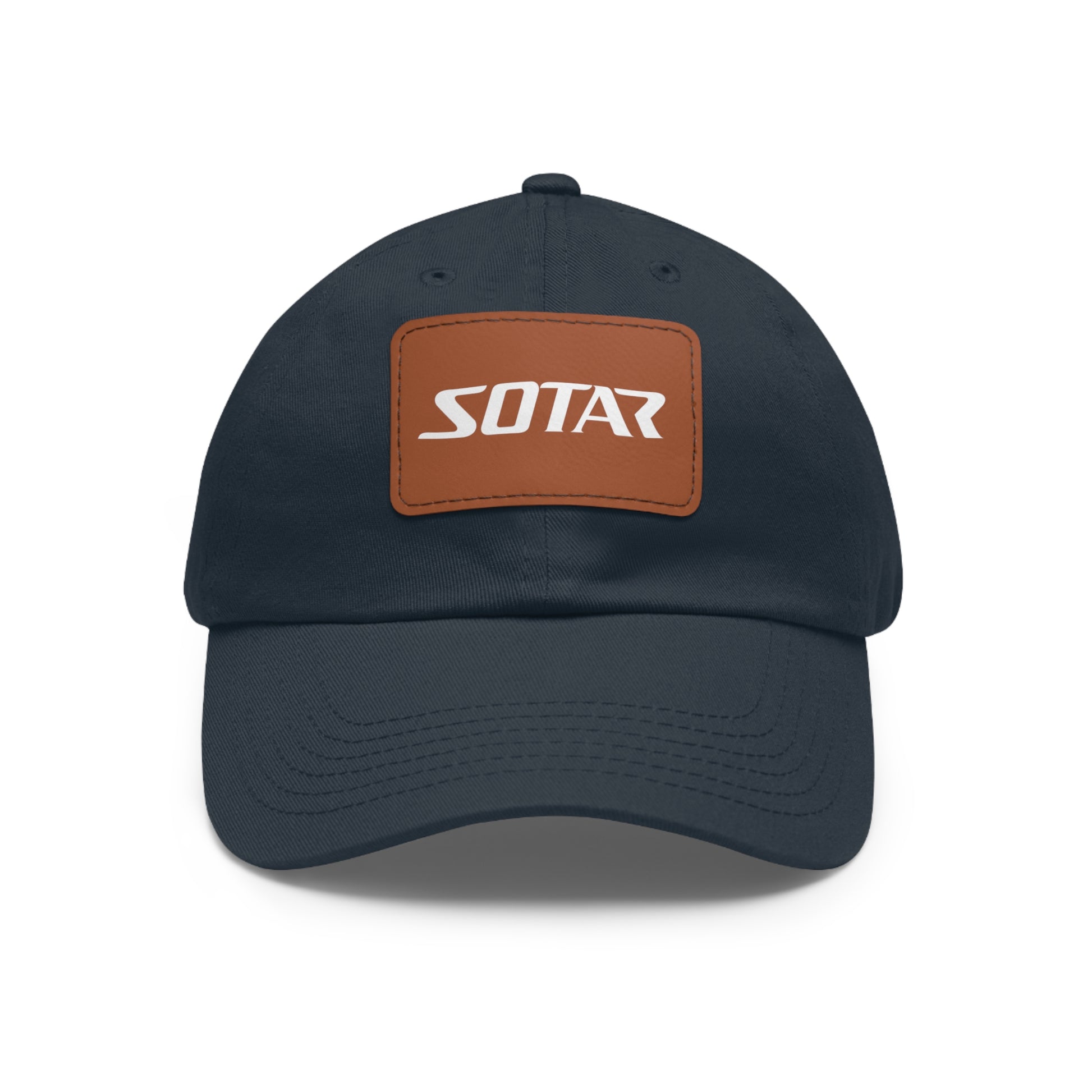 Dad Buckle Cap Hat - SOTAR White LOGO Leather Patch