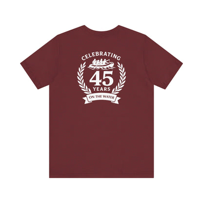 SOTAR White Logo Celebrating 45 Years Unisex Tee, Commemorative Shirt, Whitewater Rafting Anniversary T-Shirt