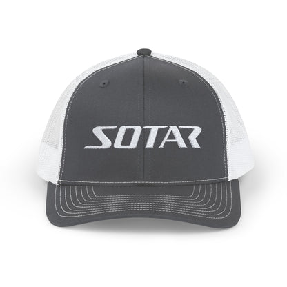 SOTAR Embroidered White Logo Snapback Trucker Cap Baseball Hat