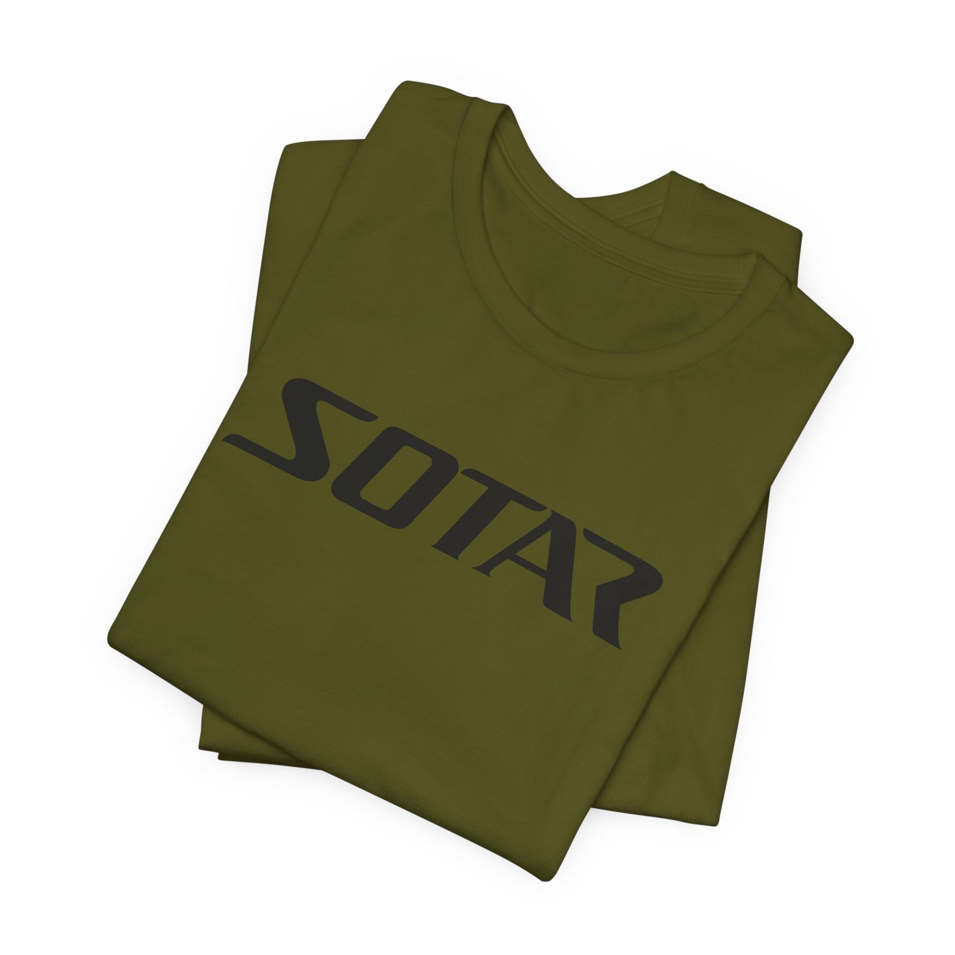 Black Simple SOTAR Jersey Short Sleeve Tee Shirt