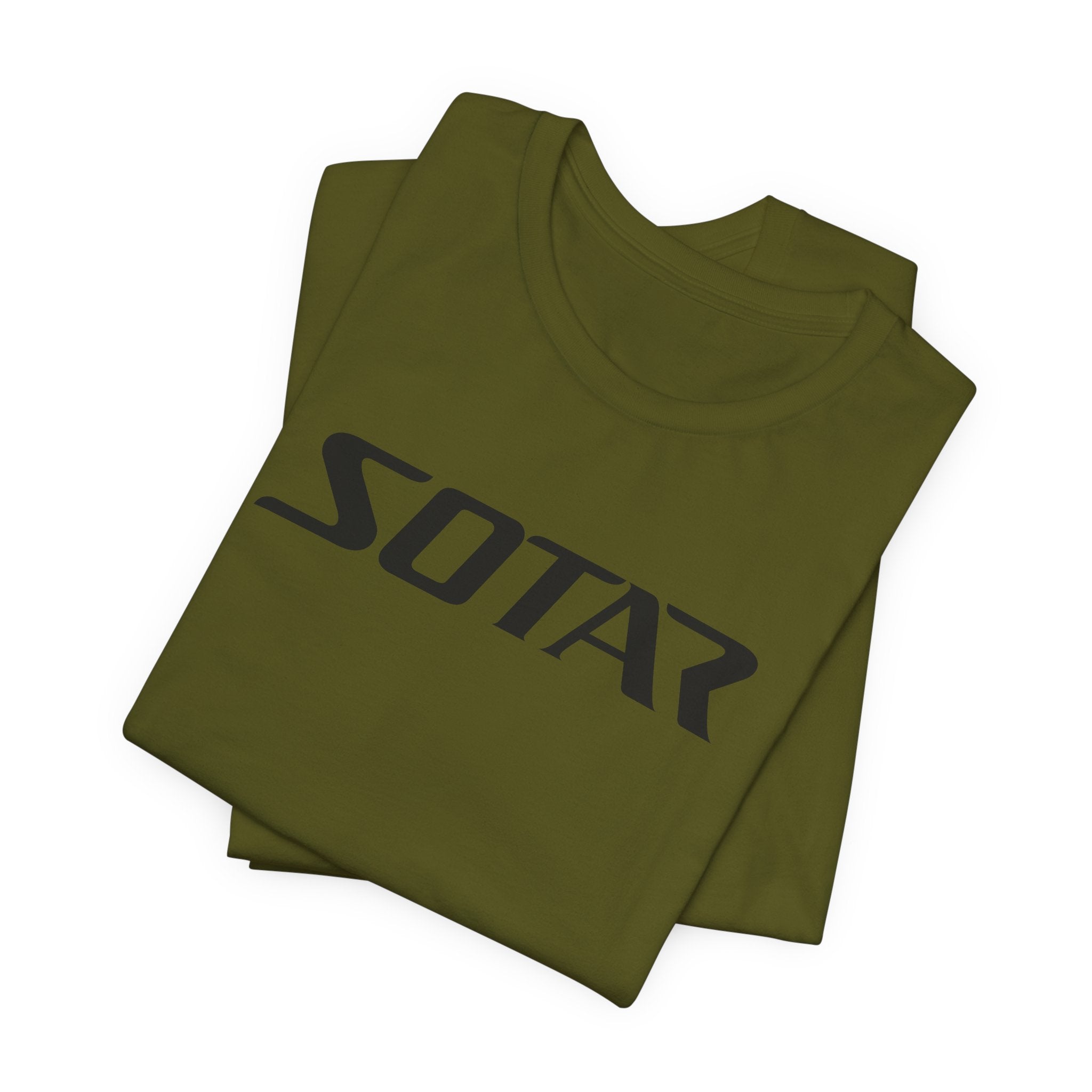 Black Simple SOTAR Jersey Short Sleeve Tee Shirt
