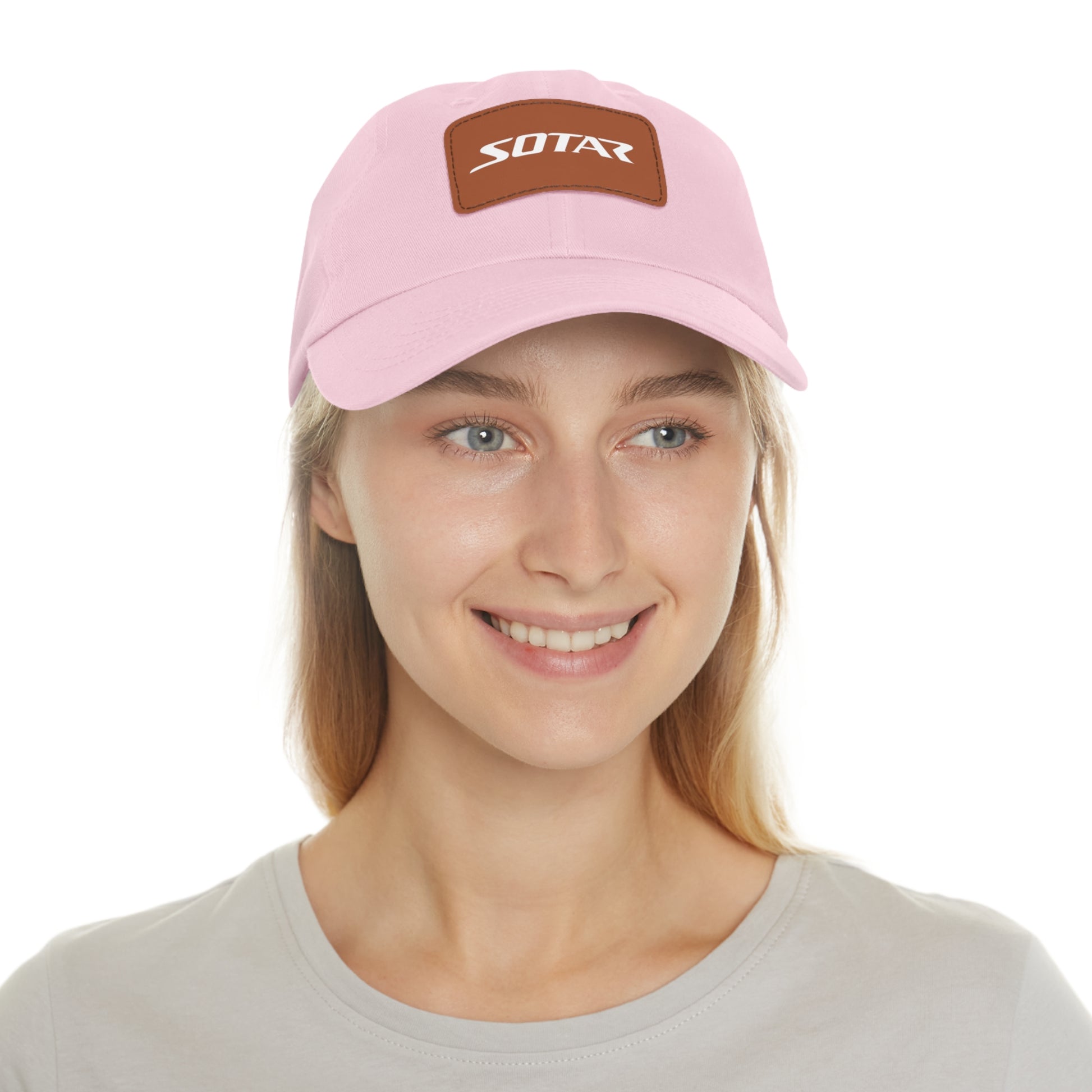 Dad Buckle Cap Hat - SOTAR White LOGO Leather Patch