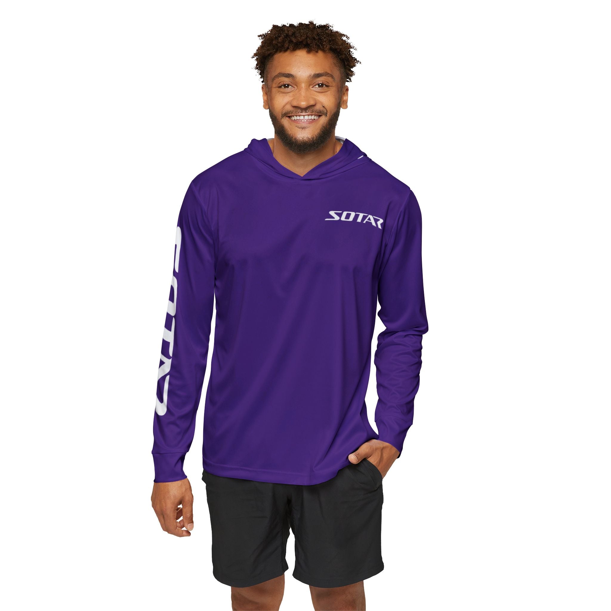 Purple White SOTAR Men's UPF 50+ Sun Shirt