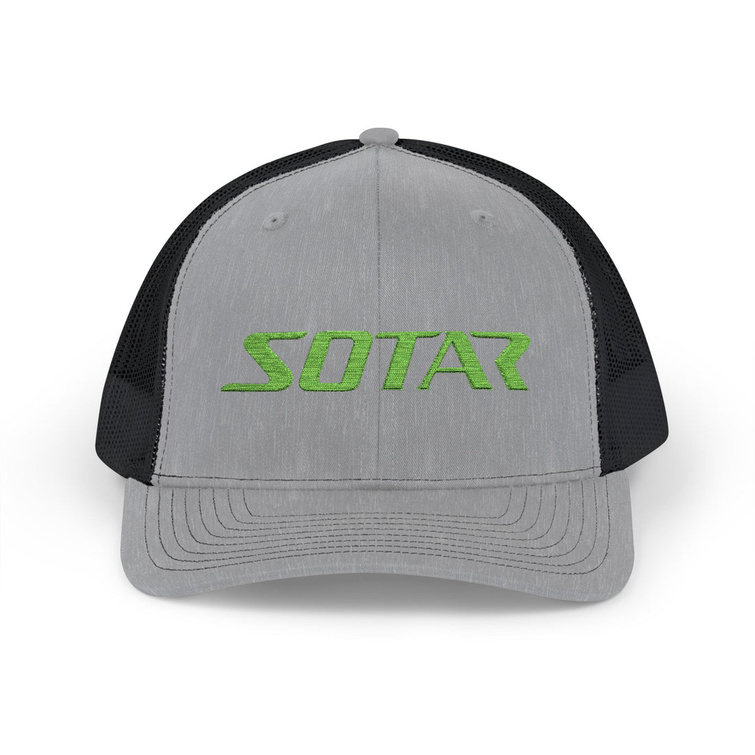 Snapback Trucker Cap -Bright Green Logo