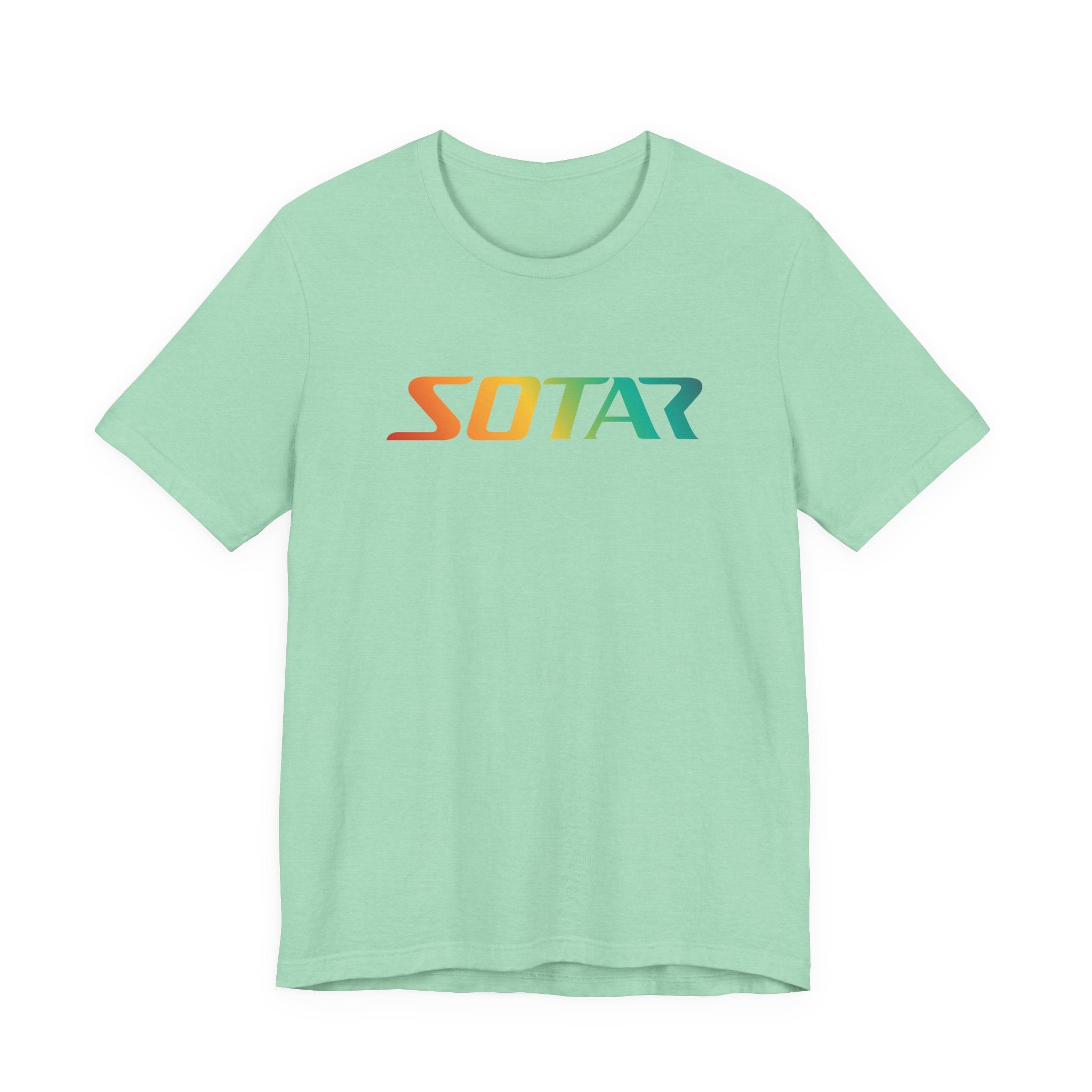 SOTAR Orange Green Gradient LOGO Graphic Tee - Unisex Casual T-Shirt, Everyday Outdoor