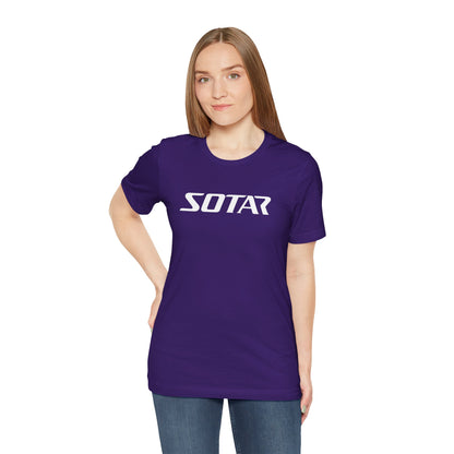 SOTAR White LOGO Graphic Tee - Unisex Casual T-Shirt, Everyday Outdoor