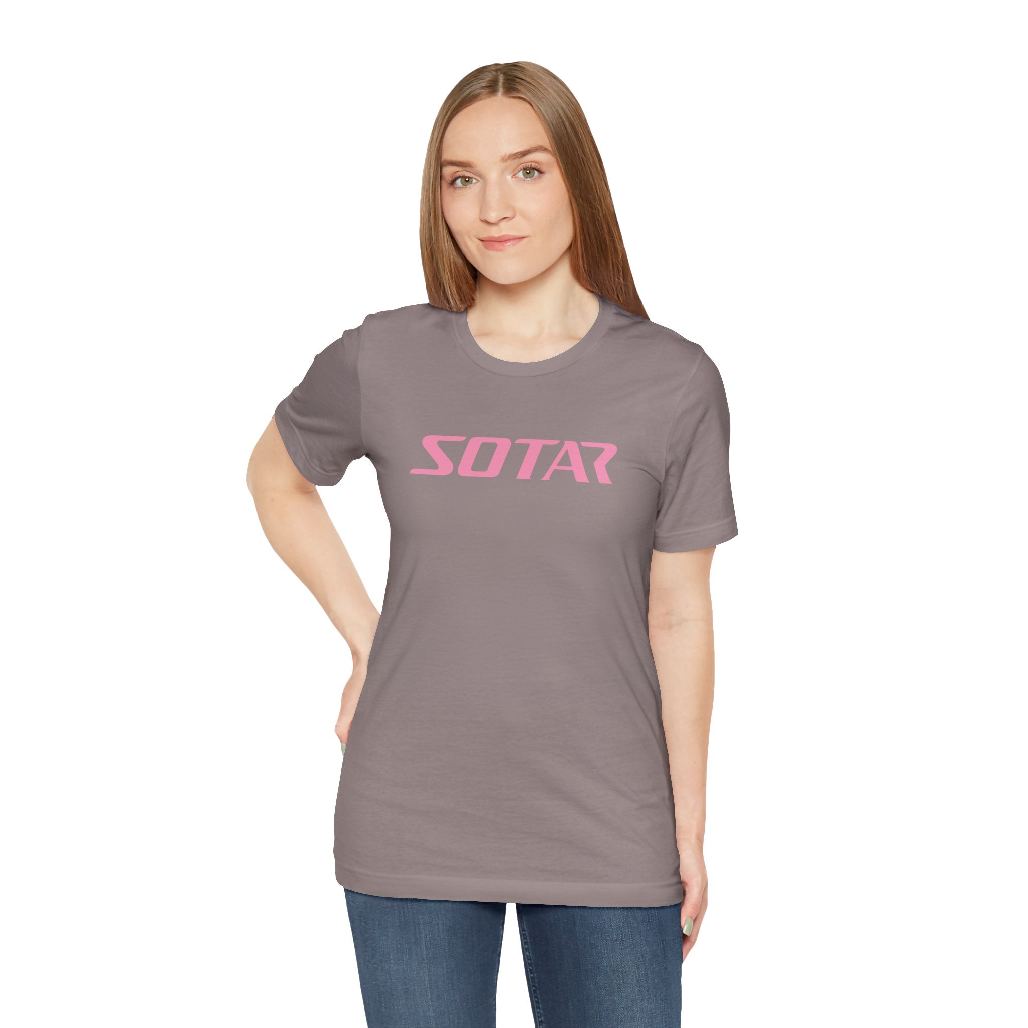 SOTAR Pink LOGO Graphic Tee - Unisex Casual T-Shirt, Everyday Outdoor