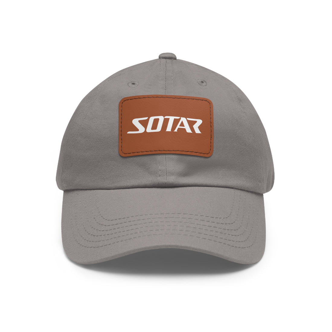Dad Buckle Cap Hat - SOTAR White LOGO Leather Patch