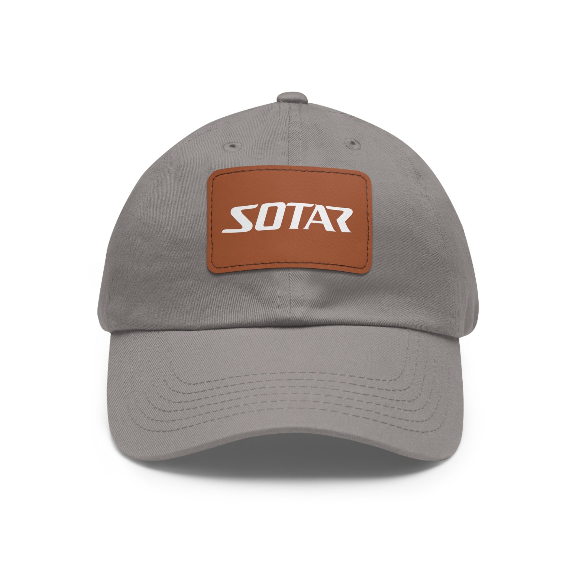 Dad Buckle Cap Hat - SOTAR White LOGO Leather Patch