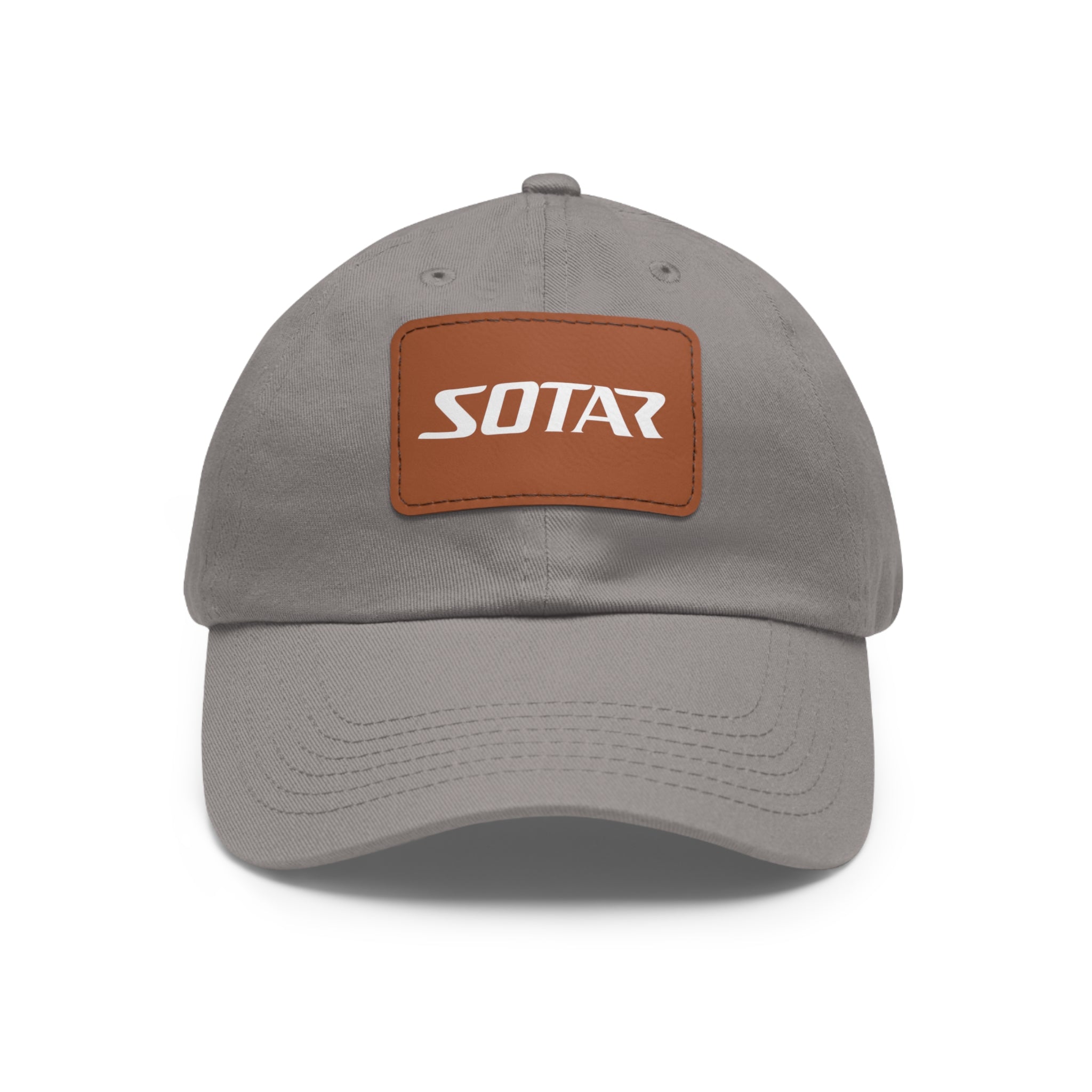 Dad Buckle Cap Hat - SOTAR White LOGO Leather Patch
