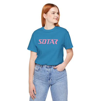 SOTAR Pink LOGO Graphic Tee - Unisex Casual T-Shirt, Everyday Outdoor