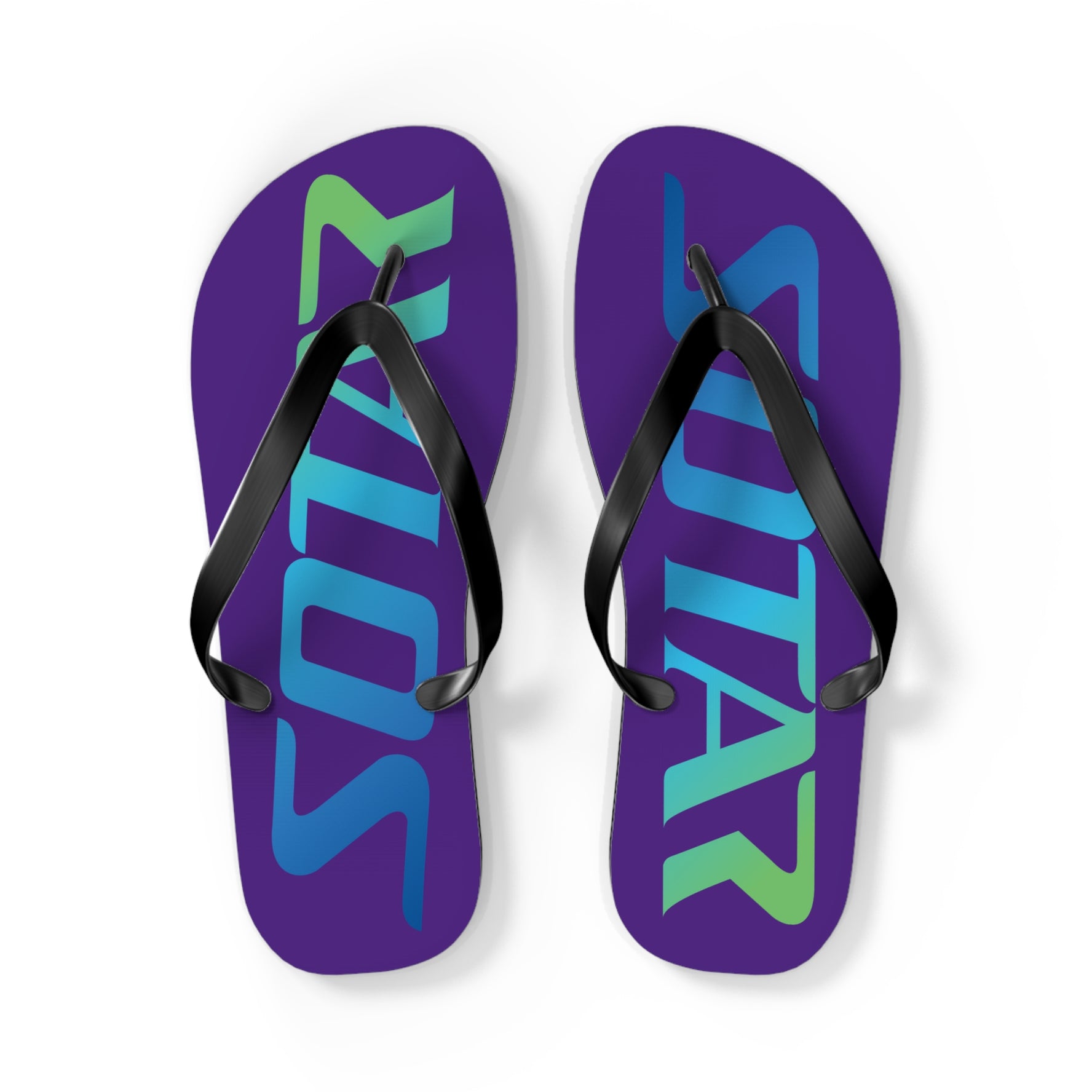SOTAR Ocean Logo Purple Flip Flops Sandals Summer River Water Wear