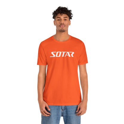 SOTAR White LOGO Graphic Tee - Unisex Casual T-Shirt, Everyday Outdoor