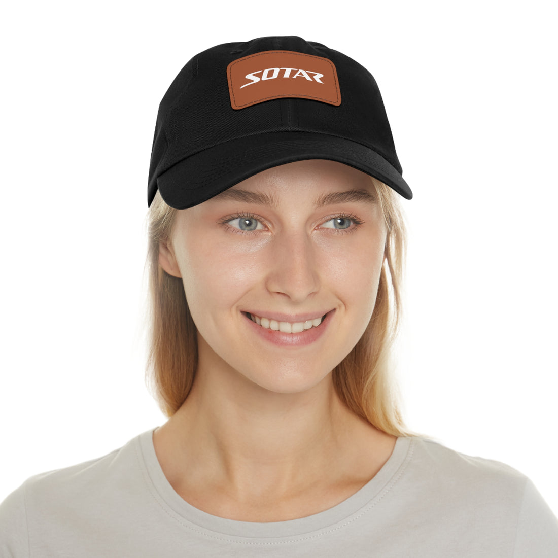 Dad Buckle Cap Hat - SOTAR White LOGO Leather Patch