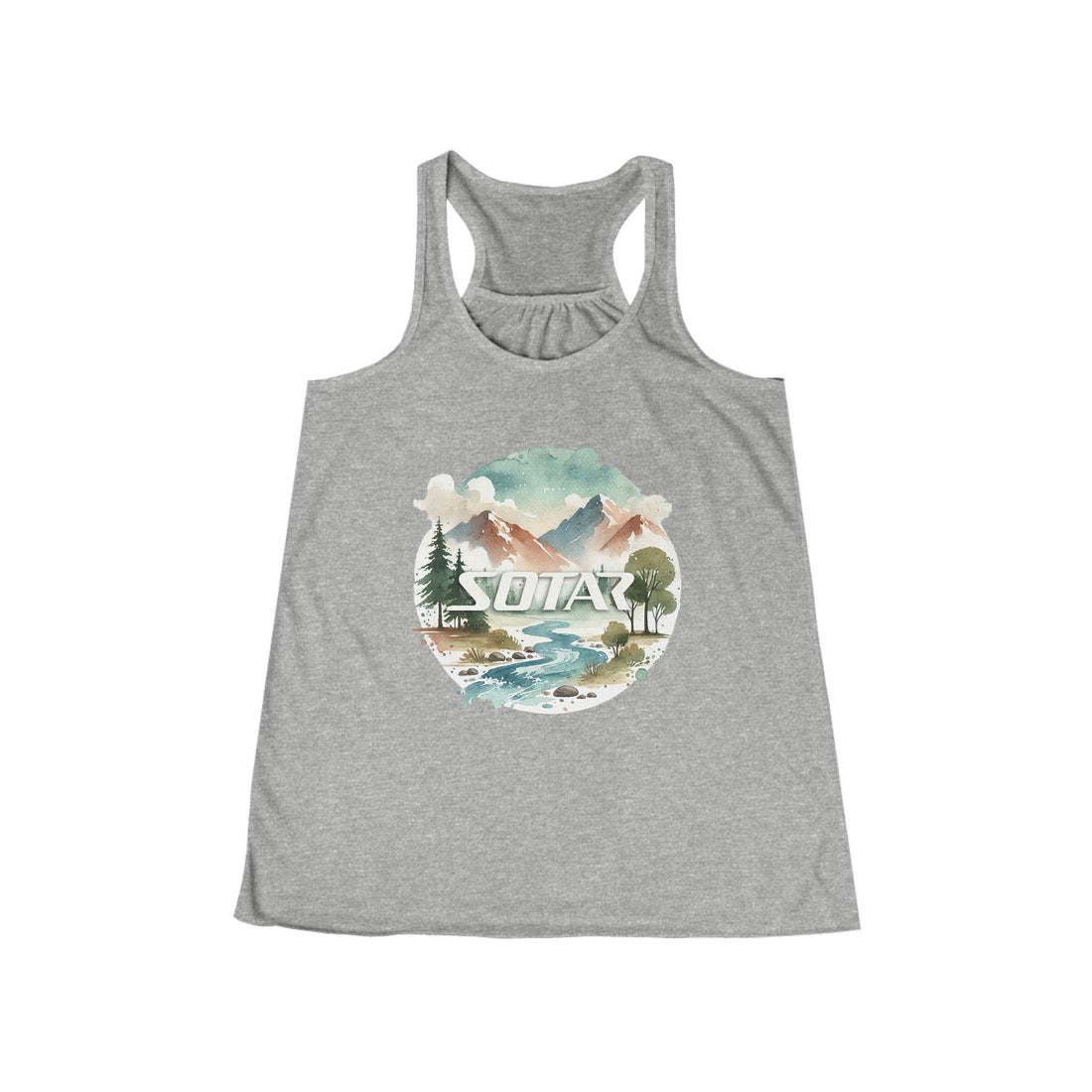 Women's Flowy Racerback  - Watercolor 202