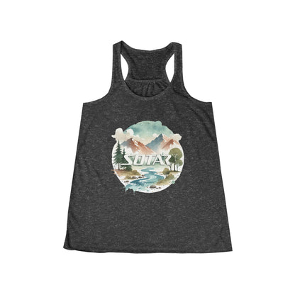Women's Flowy Racerback - Watercolor 202