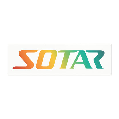 SOTAR Orange Green Logo - Auto / Trailer Bumper Magnet White