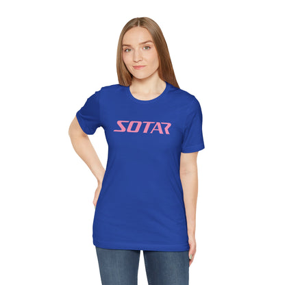 SOTAR Pink LOGO Graphic Tee - Unisex Casual T-Shirt, Everyday Outdoor